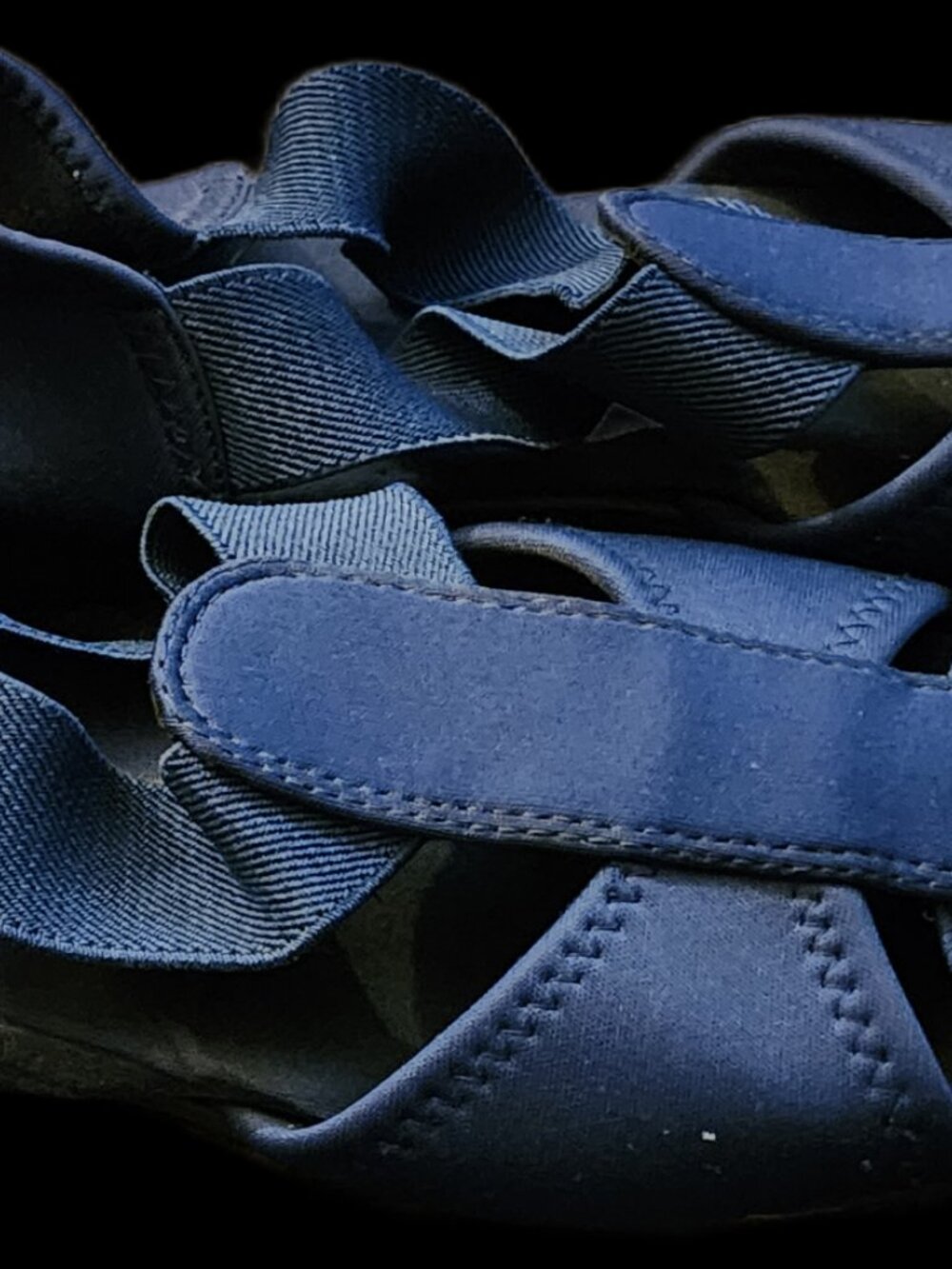 Navy Blue Elastic Strappy Comfort Walking Sandals Water Shoes Size 10
